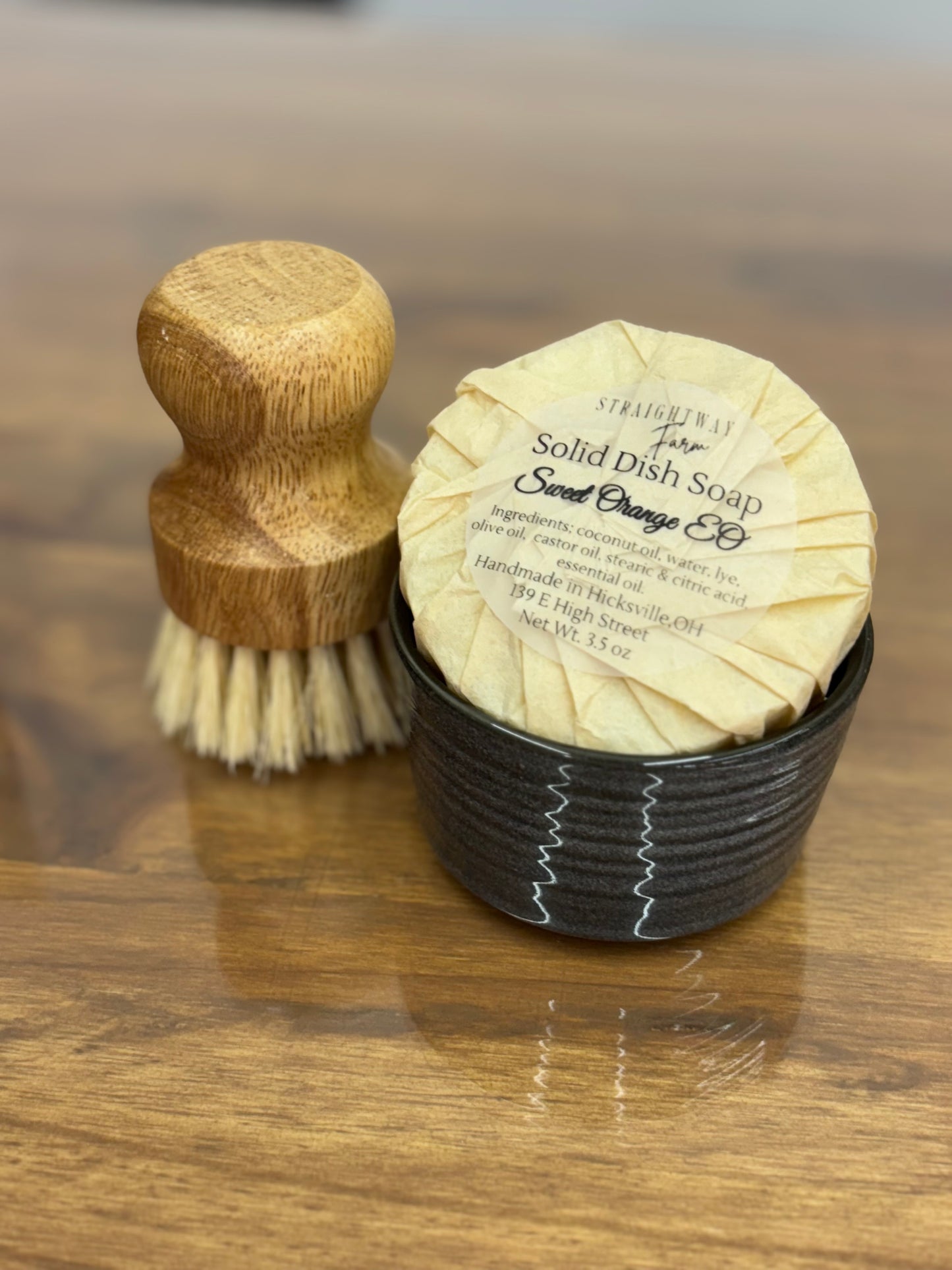 Zero waste dish soap. This dish soap will leave your dishes sparkling clean. Lemongrass essential oil, Sweet Orange essential oil, Unscented.