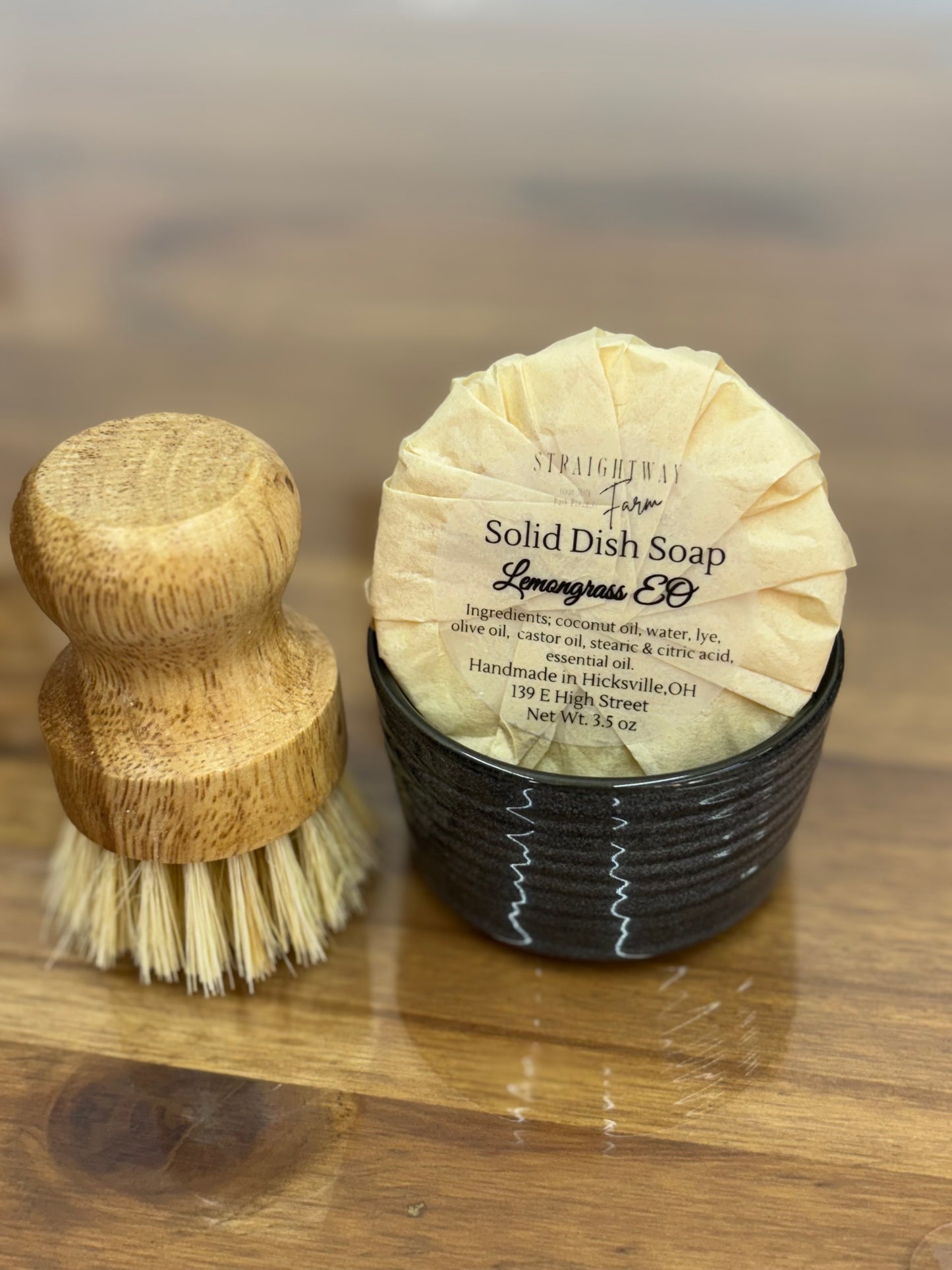 Zero waste dish soap. This dish soap will leave your dishes sparkling clean. Lemongrass essential oil, Sweet Orange essential oil, Unscented.
