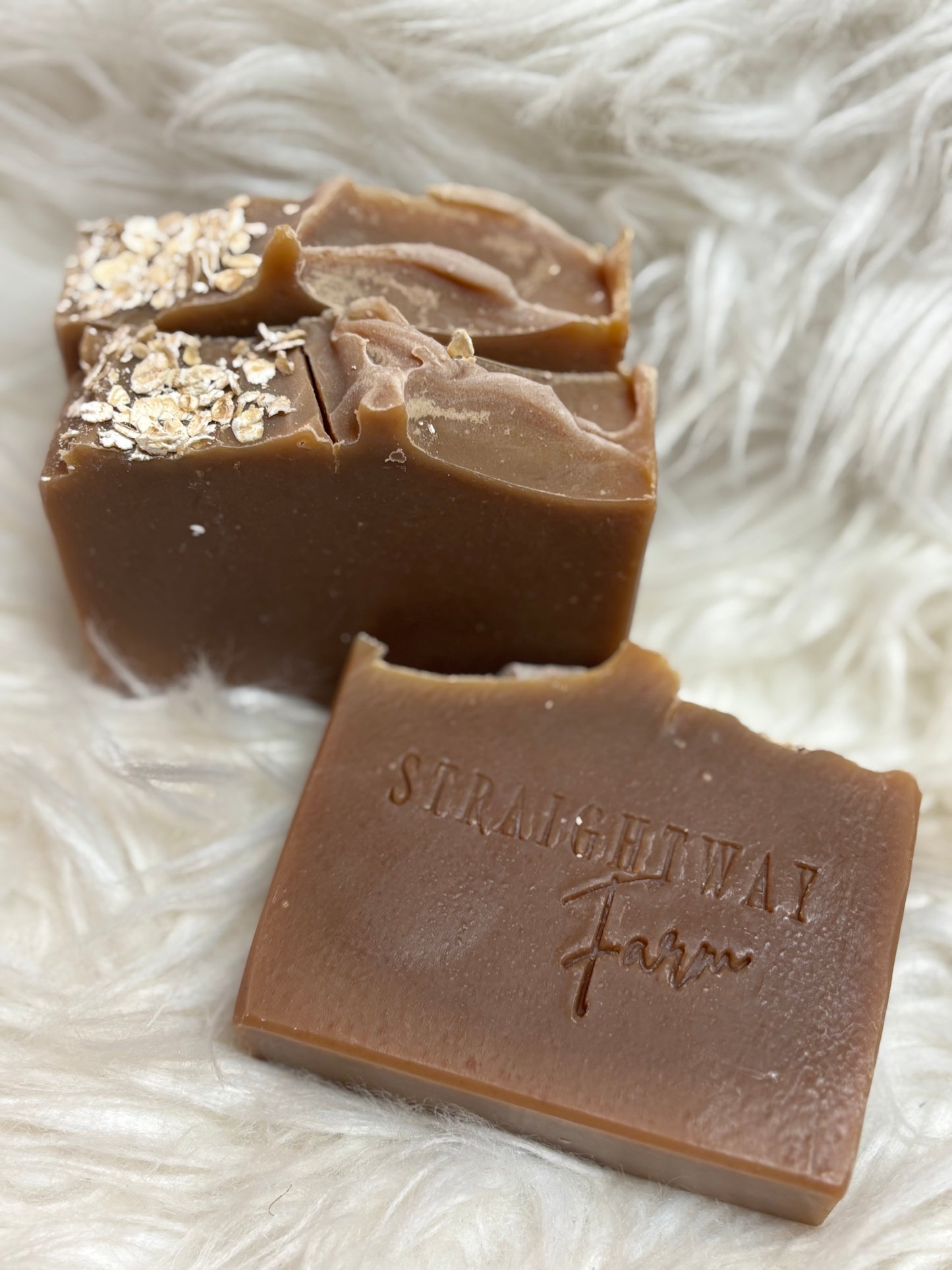 Oatmeal milk & honey, goat milk and tallow natural soaps.
