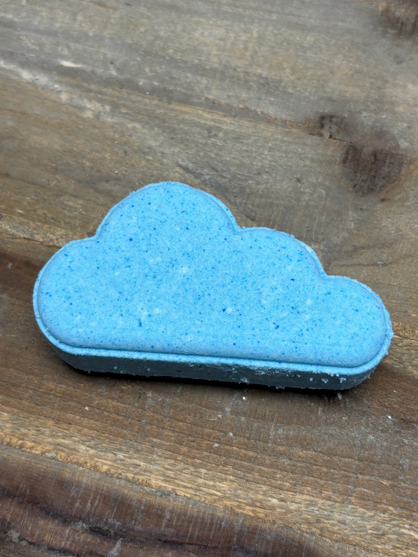 Clouds, goat milk bath bomb with Shea butter.