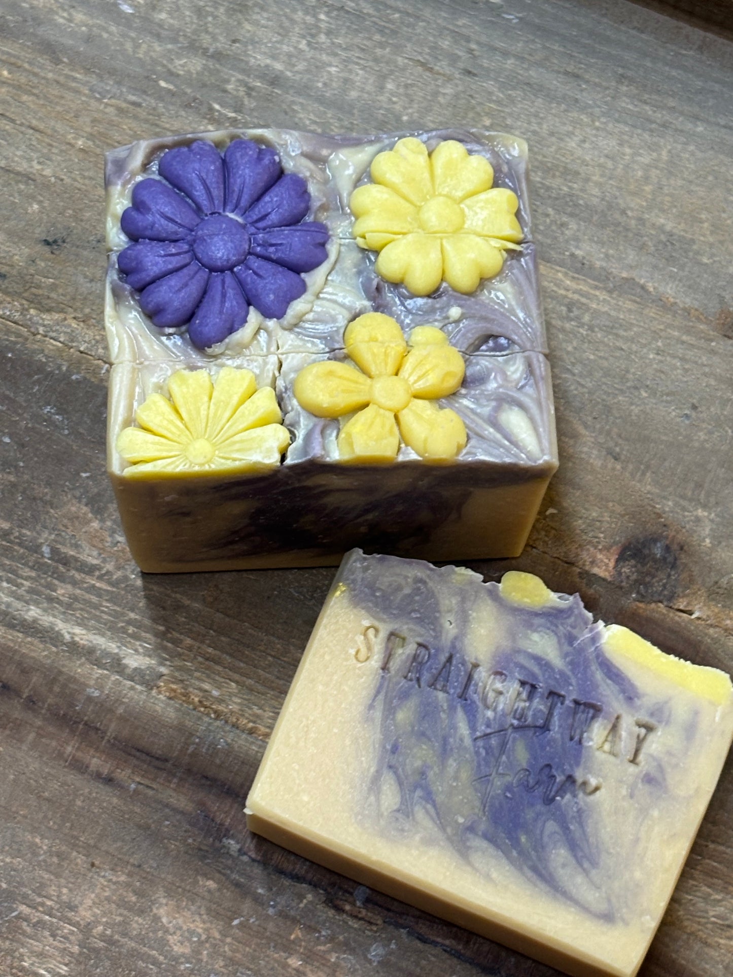 Desert ghost flower, goat milk and tallow natural soaps.