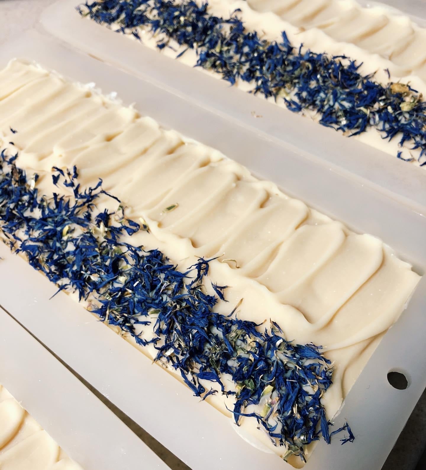 Farmhouse goat milk and tallow natural soaps.