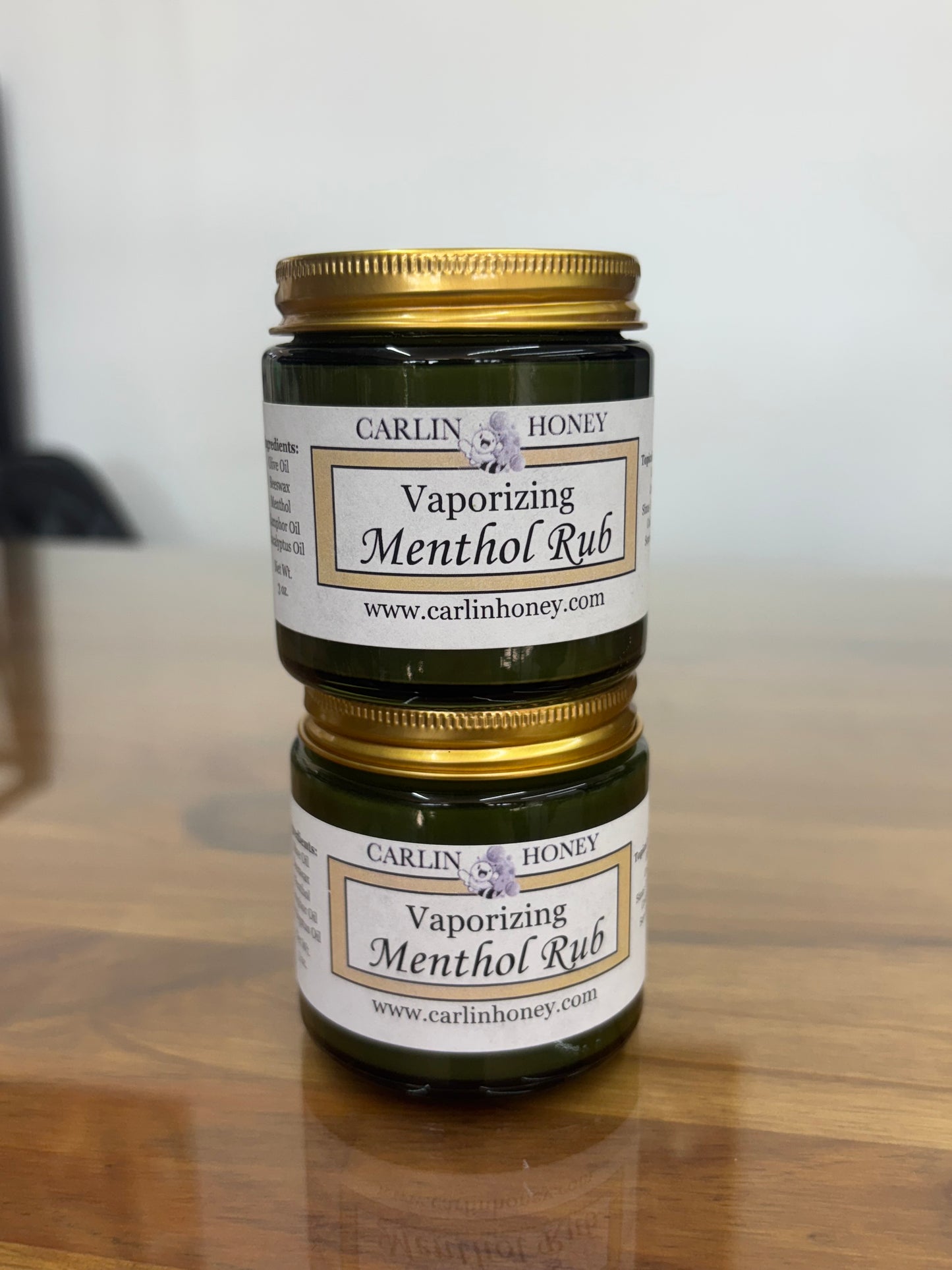 Natural menthol vaporizing rub. Excellent for colds, sinus congestion, and sore muscles.