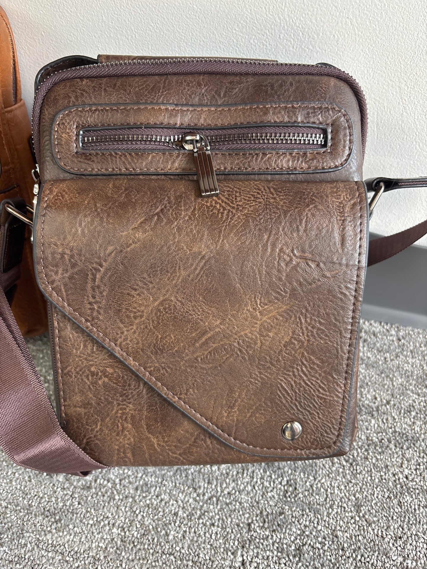 Faux Leather Crossbody Purse