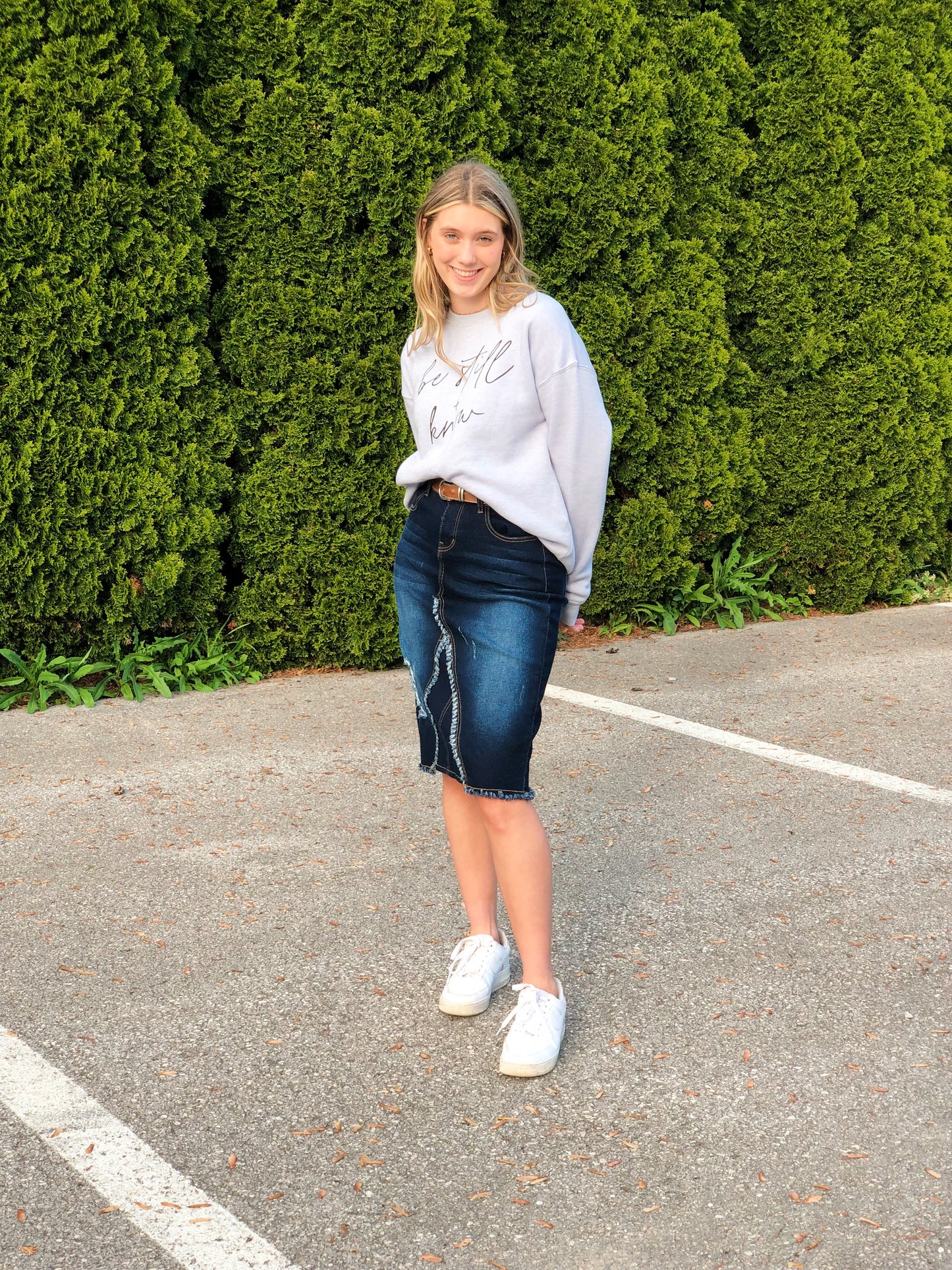 Midi Denim Skirt