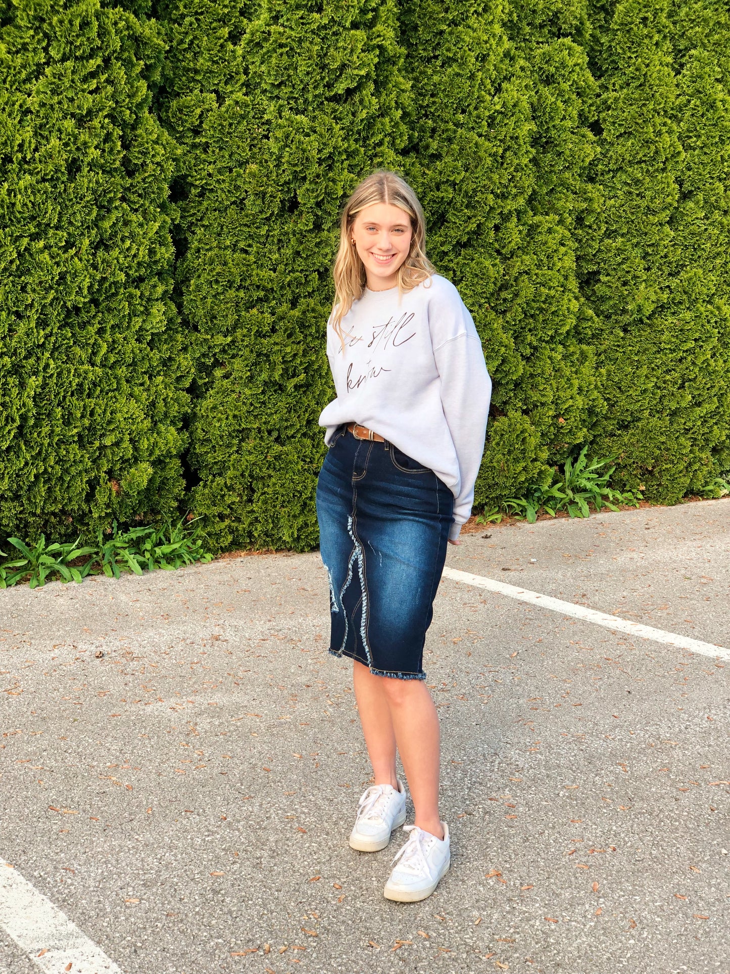 Midi Denim Skirt