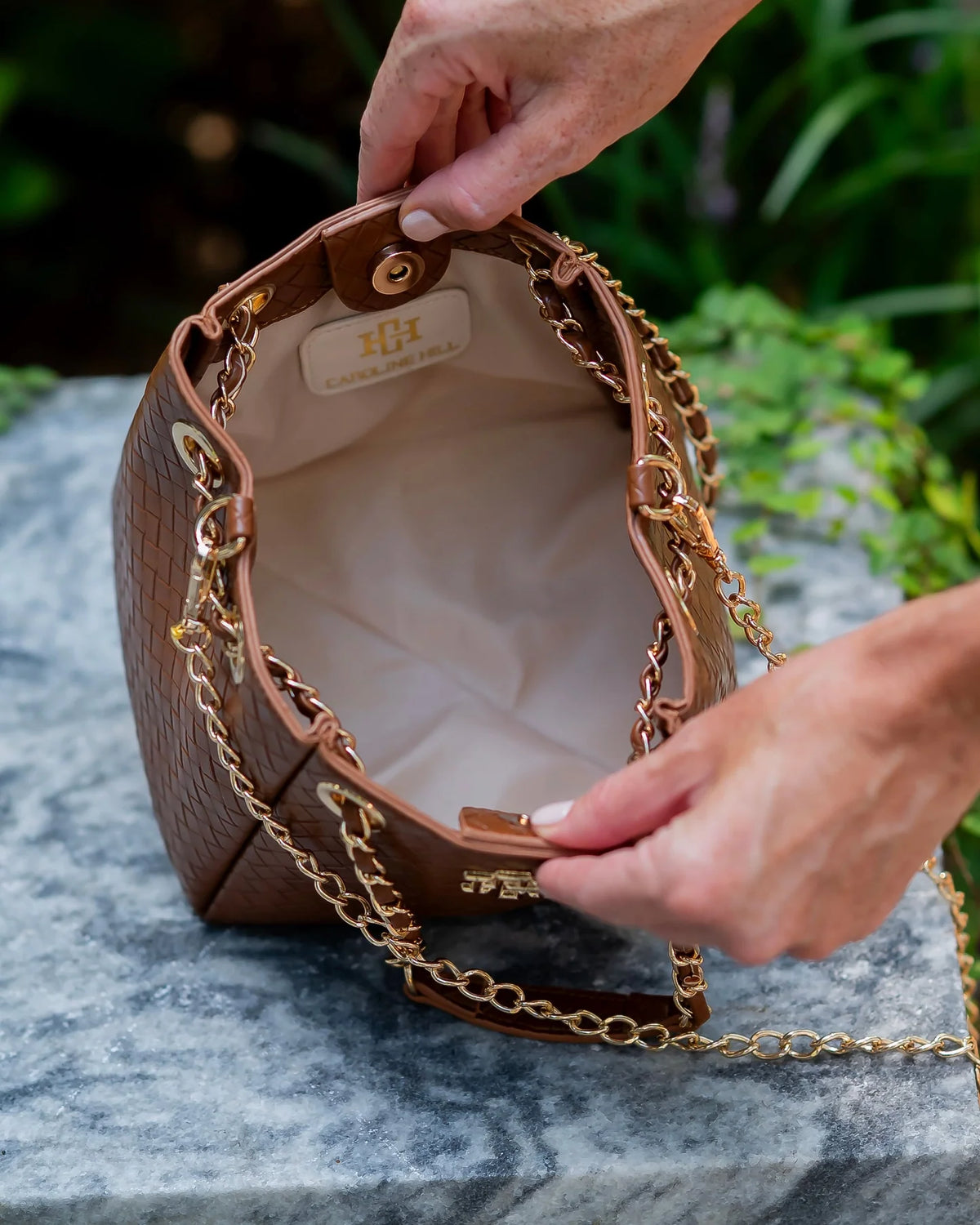 Caroline Hill Mini Saddle Tote Bag