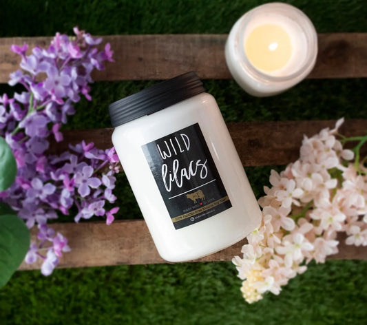 Milkhouse Candle Co Wild Lilacs 26 oz Farmhouse Jar