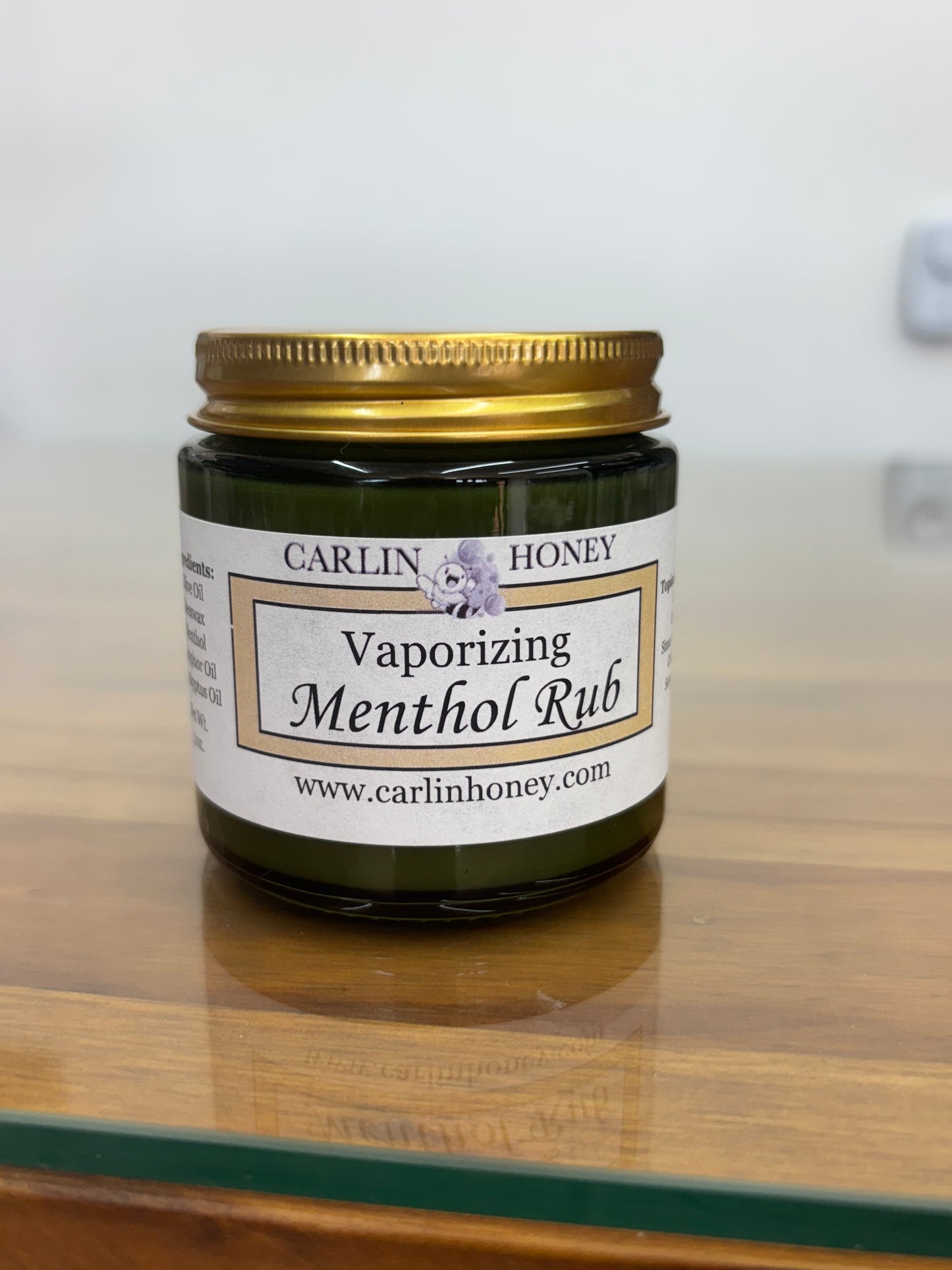 Natural menthol vaporizing rub. Excellent for colds, sinus congestion, and sore muscles. 