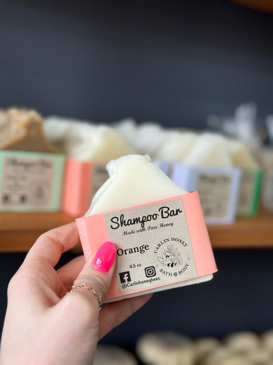 All natural raw honey shampoo bar. made with essential oil, and natural ingredients.