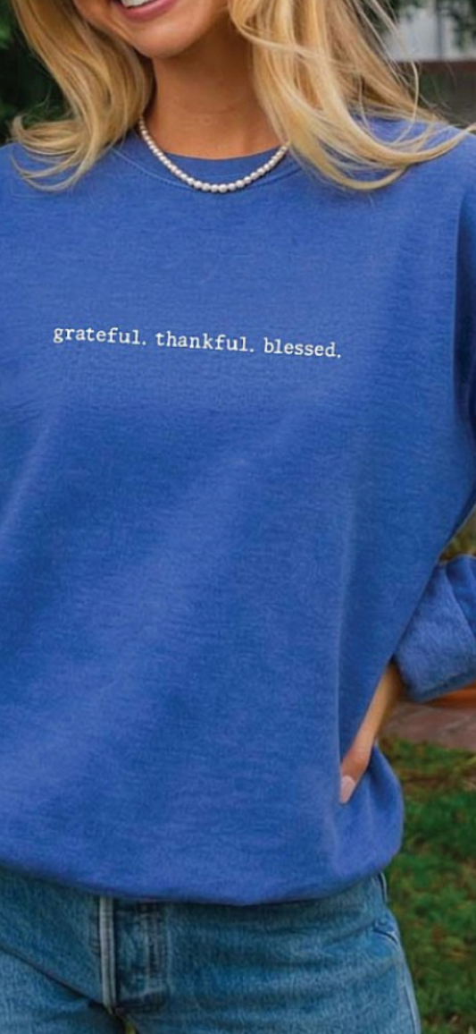 “Grateful Thankful Blessed” Oat Collective Crew