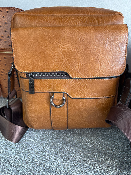 Faux Leather Crossbody Purse