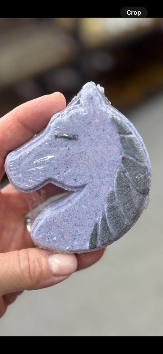 Horse bath bombs. Naturally made with shea butter & goat milk. Goat milk bath products. 