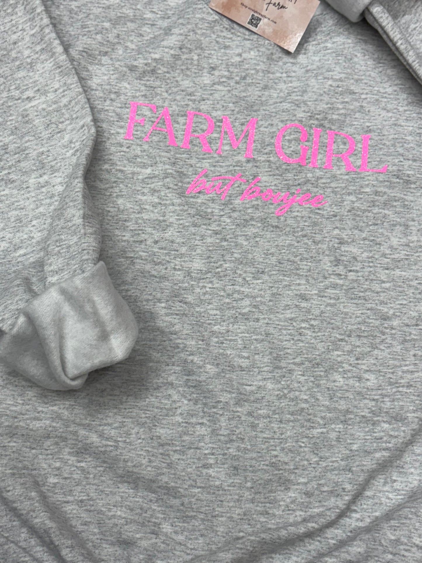 Farm Girl but boujee crewneck. 