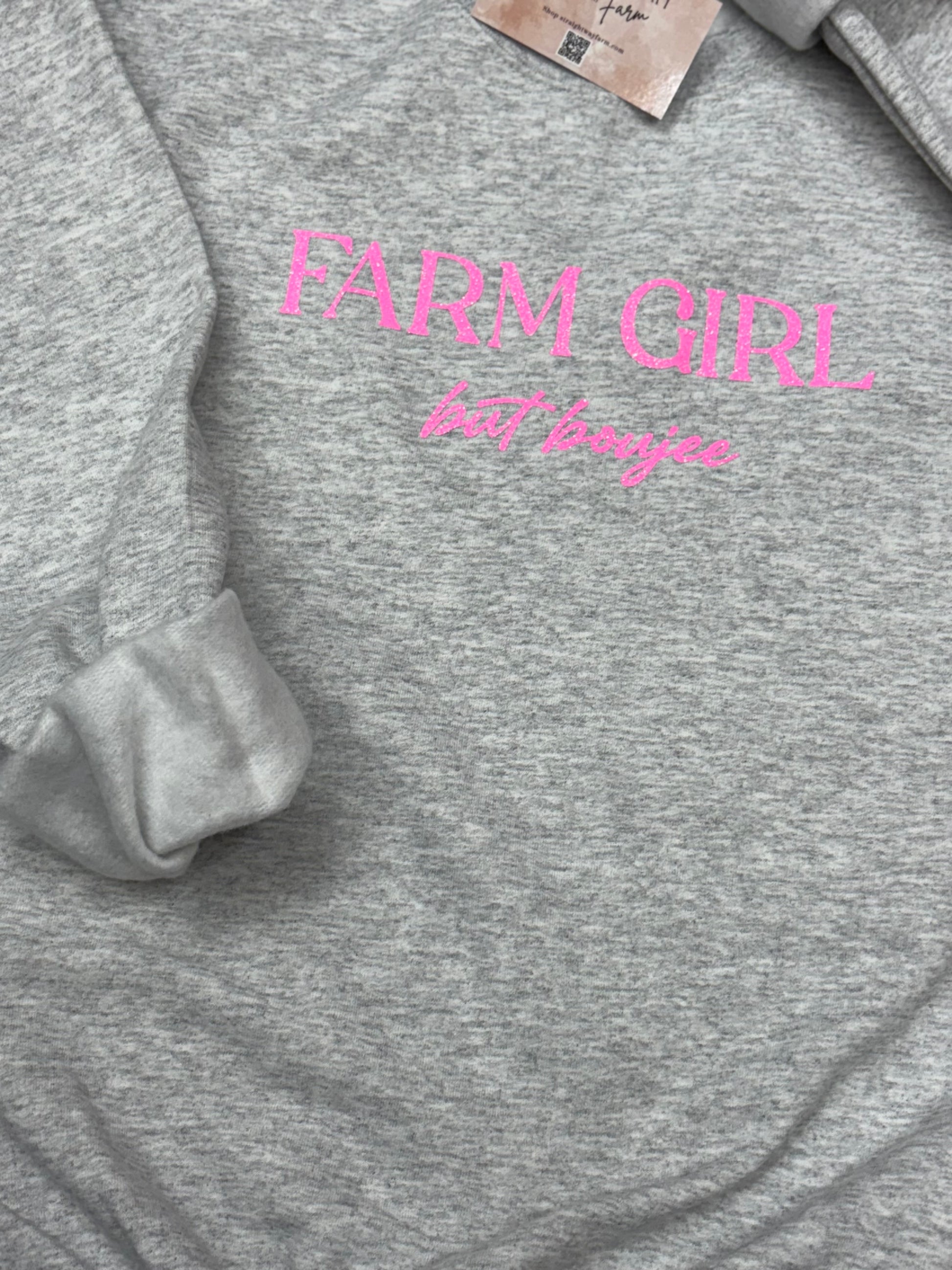 Farm Girl but boujee crewneck. 