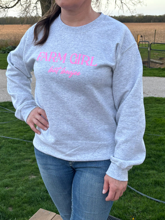 Farm Girl but boujee crewneck. 