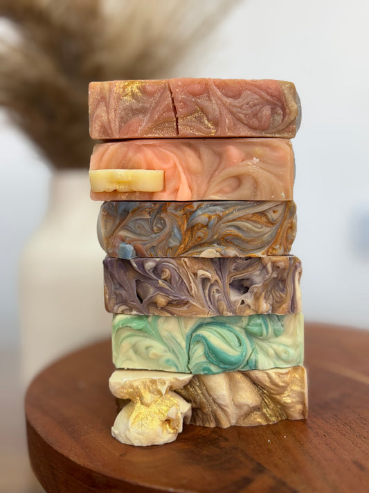 Fall scented goat milk soap. Pumpkin soap, pear soap, all the cozy fragrances. 