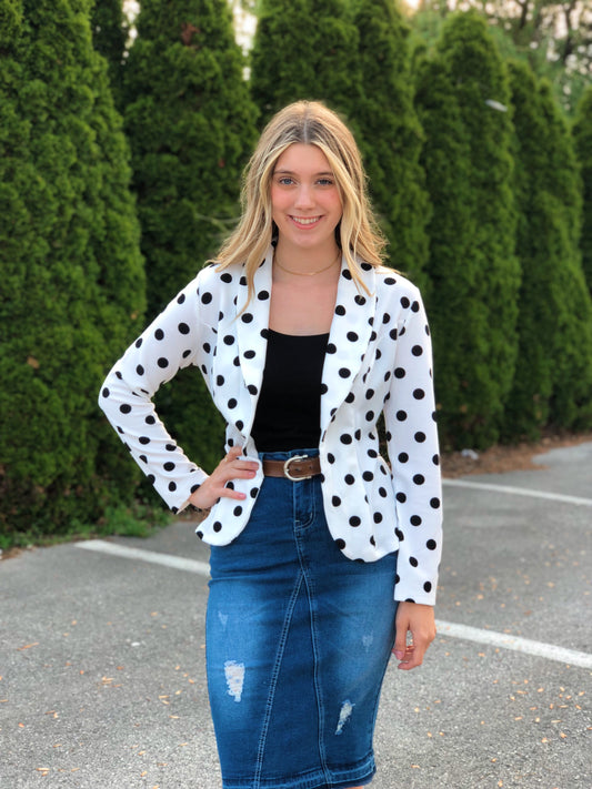 Polka Dot Blazer