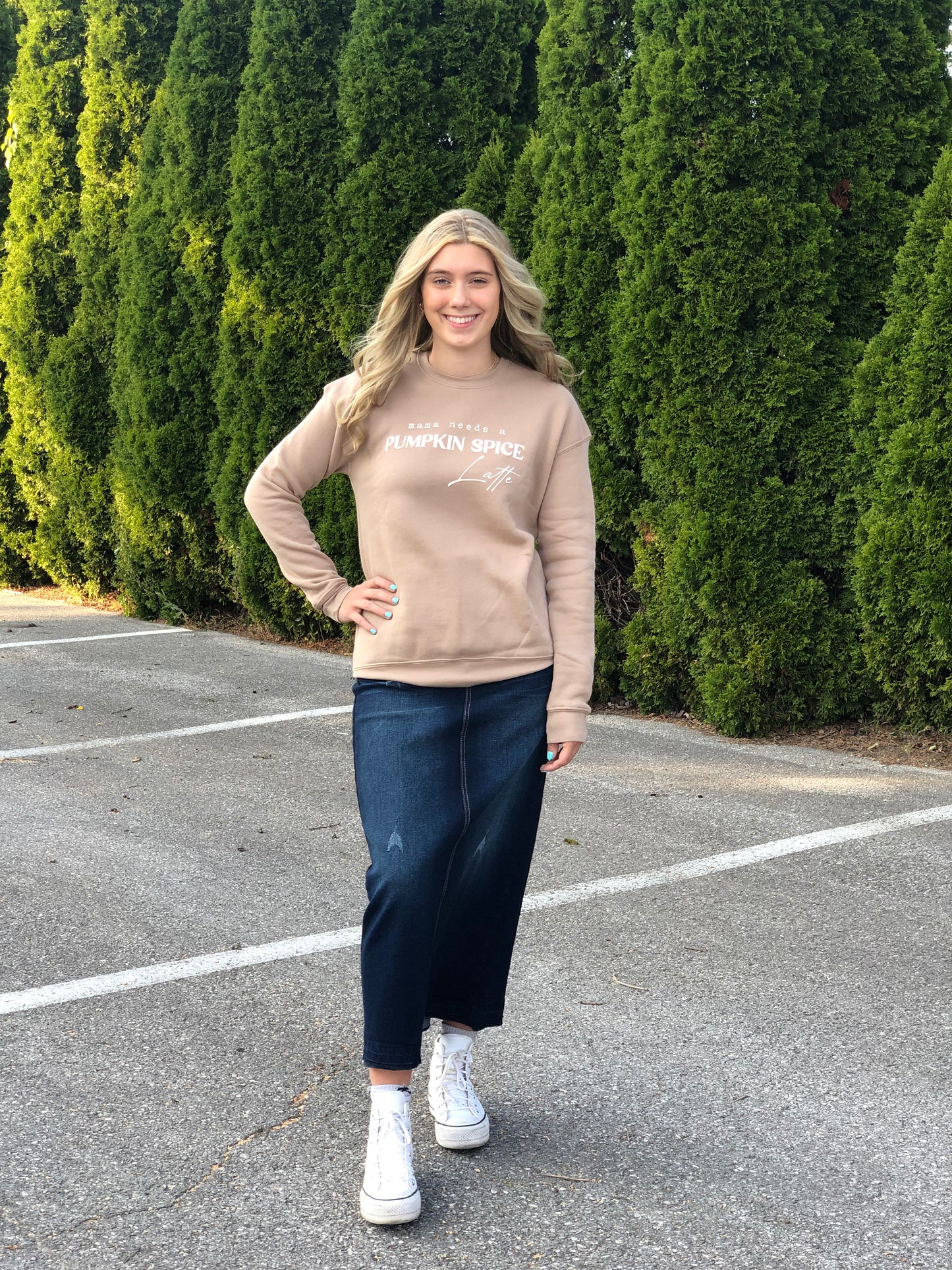 Momma Needs Pumpkin Spice, Oat Collective Crewneck