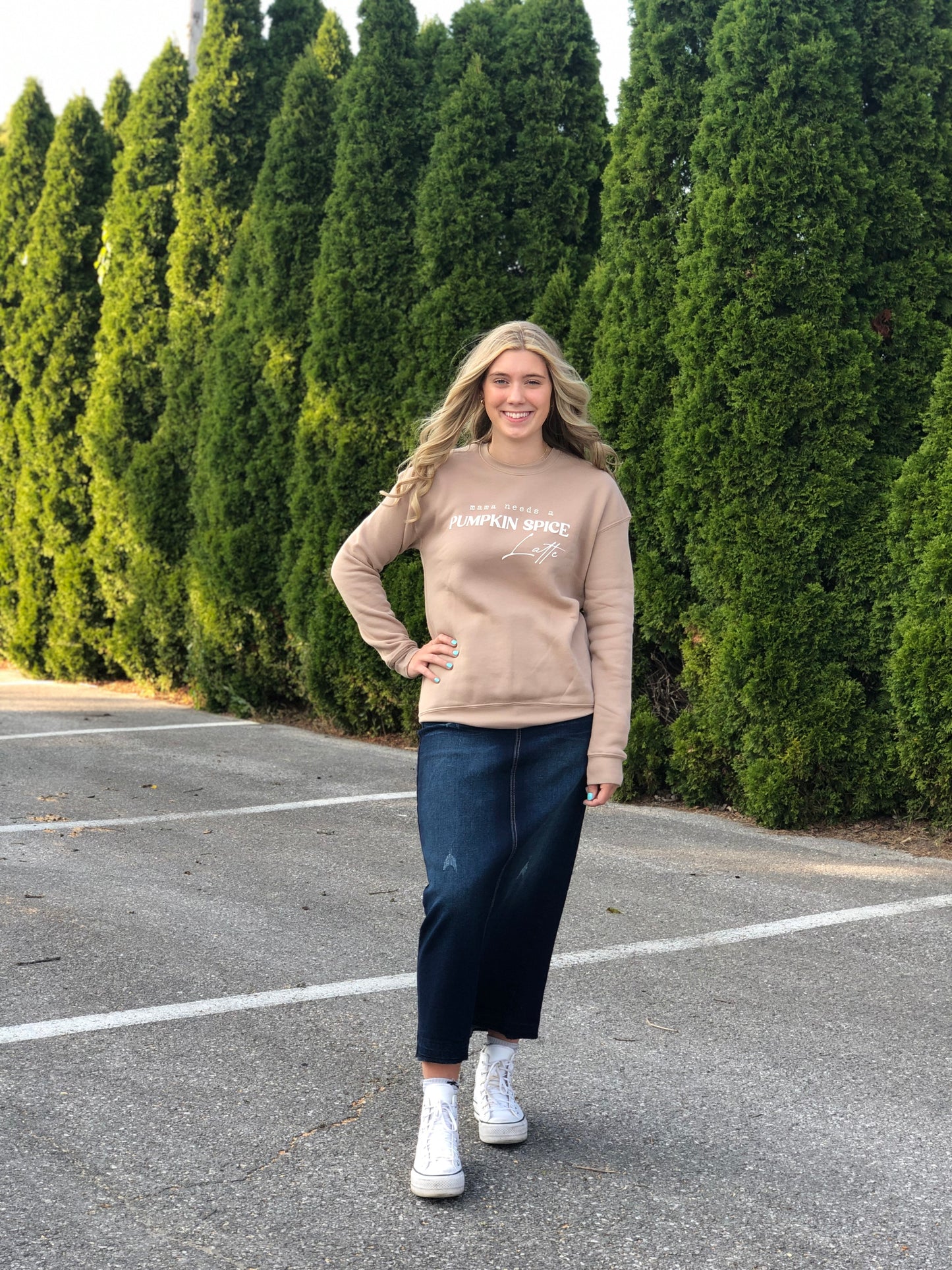 Momma Needs Pumpkin Spice, Oat Collective Crewneck