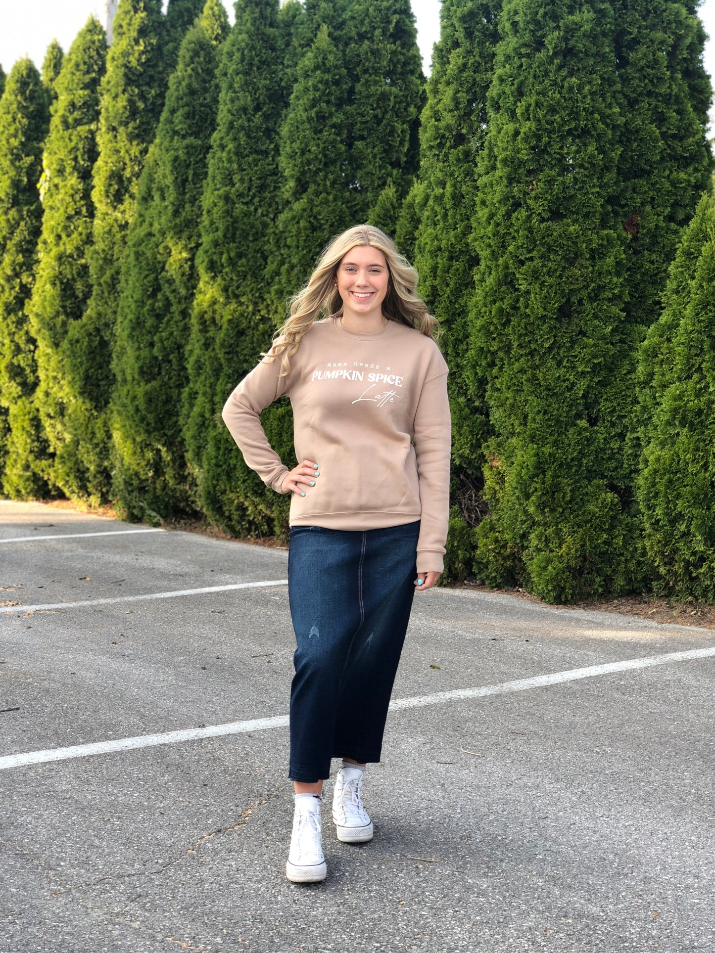 Momma Needs Pumpkin Spice, Oat Collective Crewneck