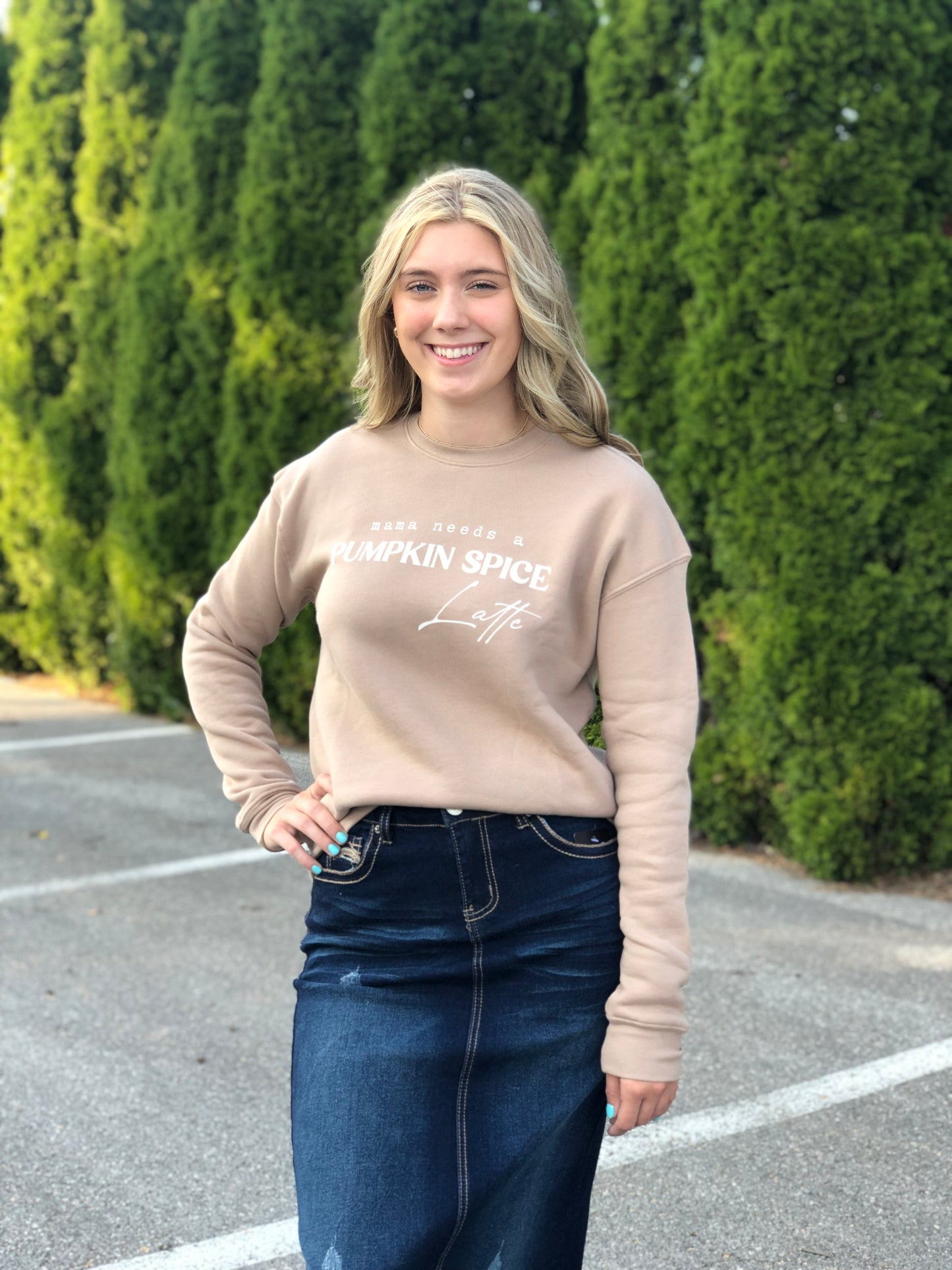 Momma Needs Pumpkin Spice, Oat Collective Crewneck