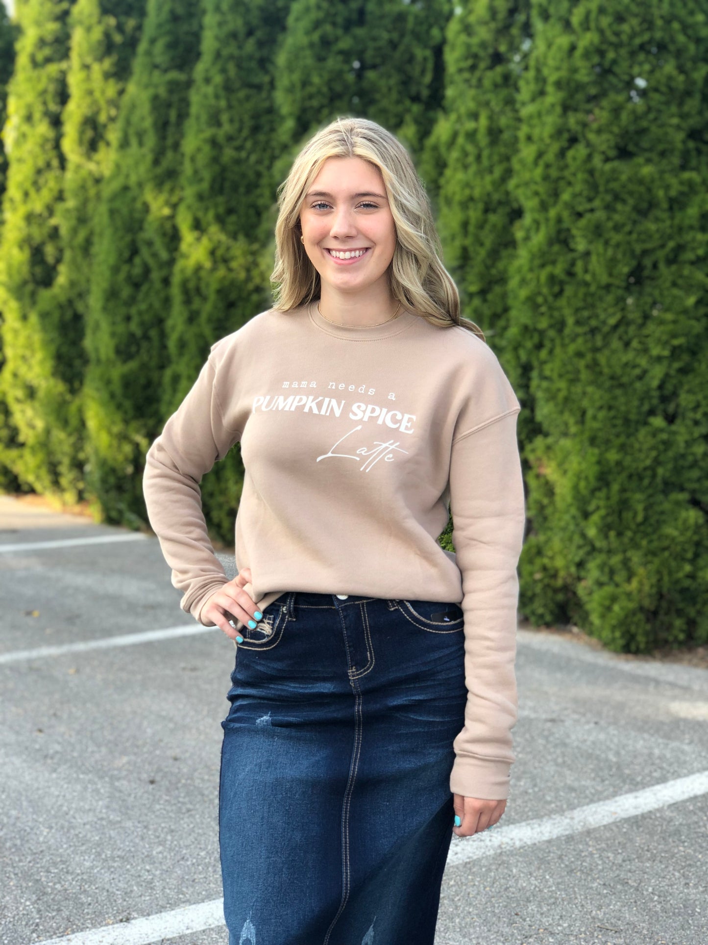 Momma Needs Pumpkin Spice, Oat Collective Crewneck