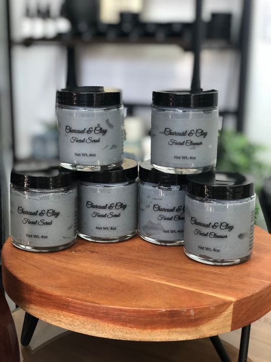 Facial Charcoal & Clay Cleanser or Scrub