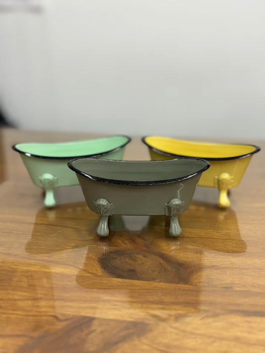 Mini Bath Tub, Metal Soap Dish